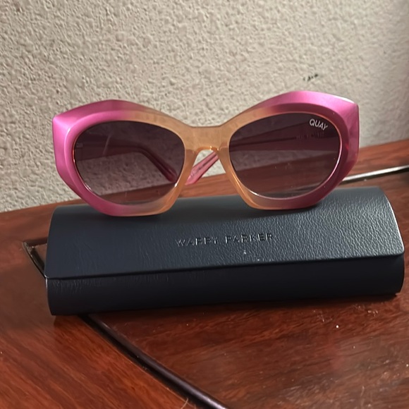 Quay. Pink Iridescent Sunglasses - Picture 1 of 5